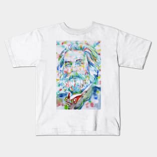 WALT WHITMAN watercolor portrait .2 Kids T-Shirt